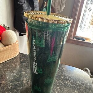 Starbucks Emerald City Tumbler with Metallic Gold Lid